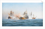 HMS Wachtmeister fighting against the Russian squadron on Juny 4, 1719, 1902 by Otto Ludvig Richarde