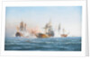 HMS Wachtmeister fighting against the Russian squadron on Juny 4, 1719, 1902 by Otto Ludvig Richarde