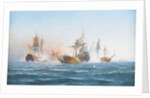 HMS Wachtmeister fighting against the Russian squadron on Juny 4, 1719, 1902 by Otto Ludvig Richarde