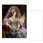 Portrait of Empress Alexandra Fyodorovna (Charlotte of Prussia), in kokoshnik, ca 1836 by Franz Krüger