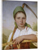 Peasant woman with a scythe and rake, before 1825 by Alexei Gavrilovich Venetsianov