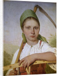 Peasant woman with a scythe and rake, before 1825 by Alexei Gavrilovich Venetsianov