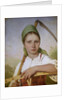 Peasant woman with a scythe and rake, before 1825 by Alexei Gavrilovich Venetsianov