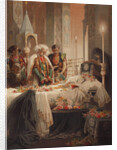 Tamara in the coffin. Illustration to the poem The Demon by Mikhail Lermontov, c. 1880 by Mihály Zichy