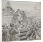 Illustration to the poem The Song of the Merchant Kalashnikov by M. Lermontov by Pyotr Ivanovich Korovin