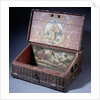 Wooden cash (or writing) box with poptrait of Peter the Greats son, ca. 1695 by Anonymous master