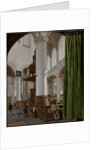 Interior of the Oude Kerk in Delft, 1654 by Gerard Houckgeest