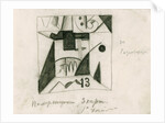 Stage design for the opera Victory over the sun by A. Kruchenykh, 1913 by Kasimir Severinovich Malevich