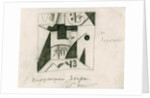 Stage design for the opera Victory over the sun by A. Kruchenykh, 1913 by Kasimir Severinovich Malevich