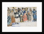 Costume design for the opera The Power of the Fiend by A. Serov, 1919 by Boris Michaylovich Kustodiev