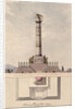 Design of the column commemorating centennial of the Battle of Poltava, 1805 by Jean François Thomas de Thomon