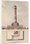 Design of the column commemorating centennial of the Battle of Poltava, 1805 by Jean François Thomas de Thomon