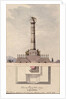 Design of the column commemorating centennial of the Battle of Poltava, 1805 by Jean François Thomas de Thomon