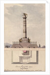 Design of the column commemorating centennial of the Battle of Poltava, 1805 by Jean François Thomas de Thomon