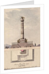 Design of the column commemorating centennial of the Battle of Poltava, 1805 by Jean François Thomas de Thomon