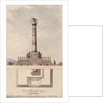 Design of the column commemorating centennial of the Battle of Poltava, 1805 by Jean François Thomas de Thomon