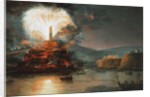 Fireworks at Kaniow in honor of Catherine II in 1787, 1787 by Jan Bogumil Plersch