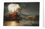 Fireworks at Kaniow in honor of Catherine II in 1787, 1787 by Jan Bogumil Plersch