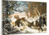 The Tsarevich Alexander Nikolaevich on a Bear hunt on the Outskirts a Moscow, 1843 by Otto Grashof