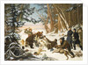 The Tsarevich Alexander Nikolaevich on a Bear hunt on the Outskirts a Moscow, 1843 by Otto Grashof