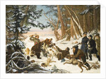 The Tsarevich Alexander Nikolaevich on a Bear hunt on the Outskirts a Moscow, 1843 by Otto Grashof