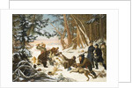 The Tsarevich Alexander Nikolaevich on a Bear hunt on the Outskirts a Moscow, 1843 by Otto Grashof