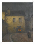A street corner in Prague, c. 1900 by Jakub Schikaneder