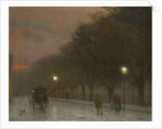 Prague at dusk, c. 1910 by Jakub Schikaneder