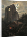 Ruins of the Eldena Monastery with cottage near Greifswald in Moonlight, 1820 by Carl Gustav Carus