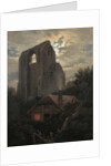 Ruins of the Eldena Monastery with cottage near Greifswald in Moonlight, 1820 by Carl Gustav Carus