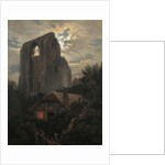 Ruins of the Eldena Monastery with cottage near Greifswald in Moonlight, 1820 by Carl Gustav Carus