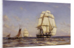Russian Frigate Mercury, 1879 by Alexander Karlovich Beggrov