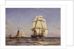 Russian Frigate Mercury, 1879 by Alexander Karlovich Beggrov