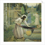 Saint Sergius labours (Triptych, Mid part), 1896 by Mikhail Vasilyevich Nesterov
