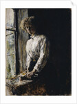 At the window. Portrait of Olga Fyodorovna Trubnikova, 1886 by Valentin Alexandrovich Serov