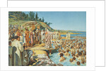 The baptism of the residents of Kiev in 988 by Klavdi Vasilyevich Lebedev