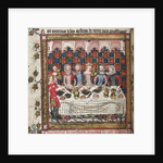 Feasting in Oxford (A cycle of Alexander romances), ca 1400 by Anonymous