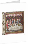 Feasting in Oxford (A cycle of Alexander romances), ca 1400 by Anonymous