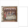 Feasting in Oxford (A cycle of Alexander romances), ca 1400 by Anonymous
