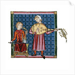 Two minstrels. Illustration from the codex of the Cantigas de Santa Maria, c. 1280 by Anonymous