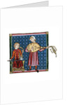 Two minstrels. Illustration from the codex of the Cantigas de Santa Maria, c. 1280 by Anonymous