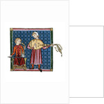 Two minstrels. Illustration from the codex of the Cantigas de Santa Maria, c. 1280 by Anonymous