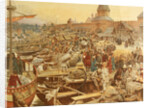 Novgorod Harbor, 1907 by Klavdi Vasilyevich Lebedev