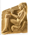 An aulos player. Altar of Aphrodite, so-called Ludovisi Throne, Left-hand panel, ca 430 BC by Classical Antiquities