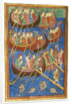 Viking ships arriving in Britain, ca 1130 by Abbo of Fleury