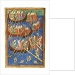 Viking ships arriving in Britain, ca 1130 by Abbo of Fleury