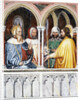 Saint George disputing with Diocletian. Fresco Oratorio di San Giorgio, Padua, ca 1380 by Altichiero