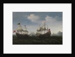 Naval combat against a rocky shore, 1627 by Hendrick Cornelisz. Vroom