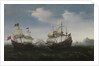 Naval combat against a rocky shore, 1627 by Hendrick Cornelisz. Vroom