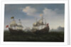 Naval combat against a rocky shore, 1627 by Hendrick Cornelisz. Vroom